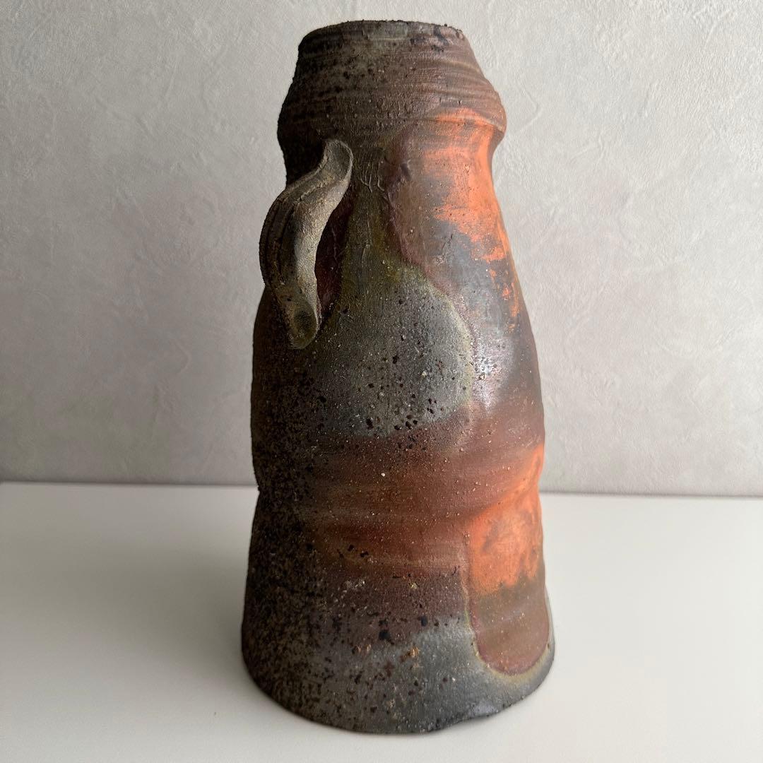 横山伸一 備前 花器 花入 共箱