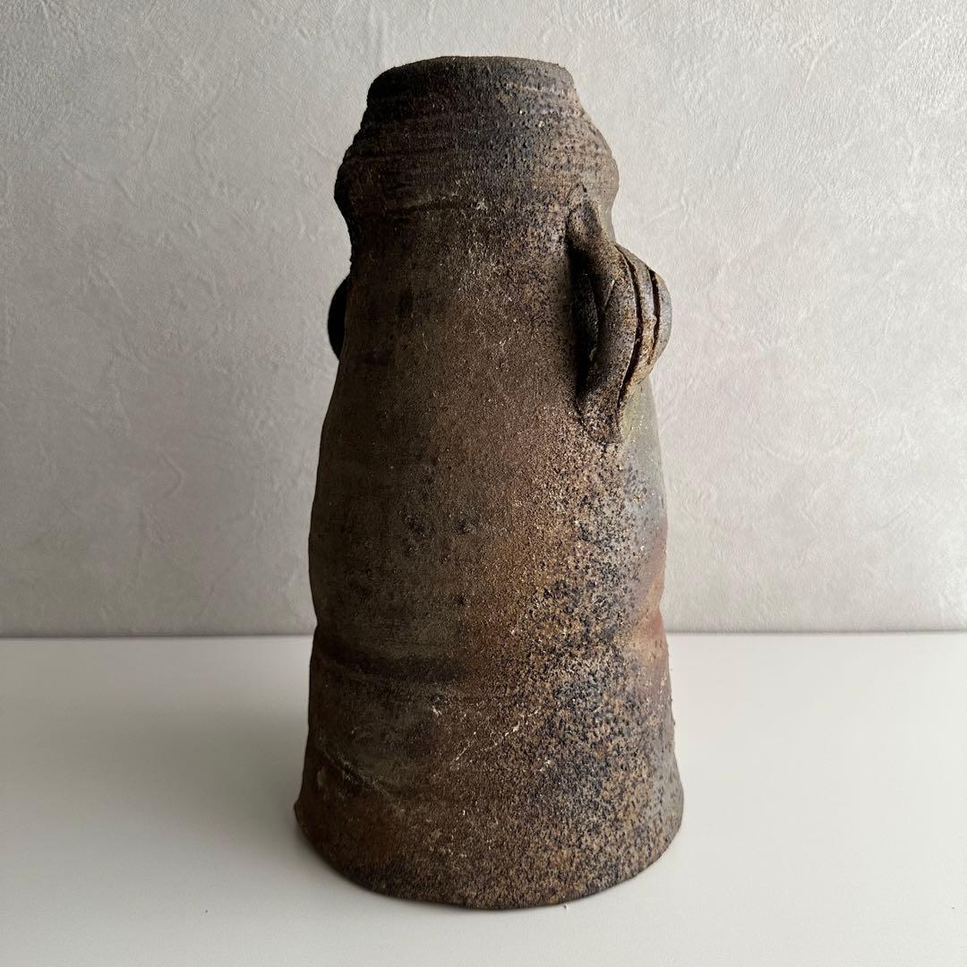 横山伸一 備前 花器 花入 共箱