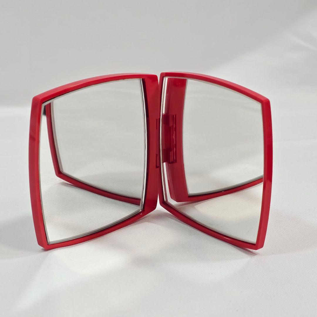 ☆CHANEL ミロワール ドゥーブル ファセット コンパクトミラー 限定 赤