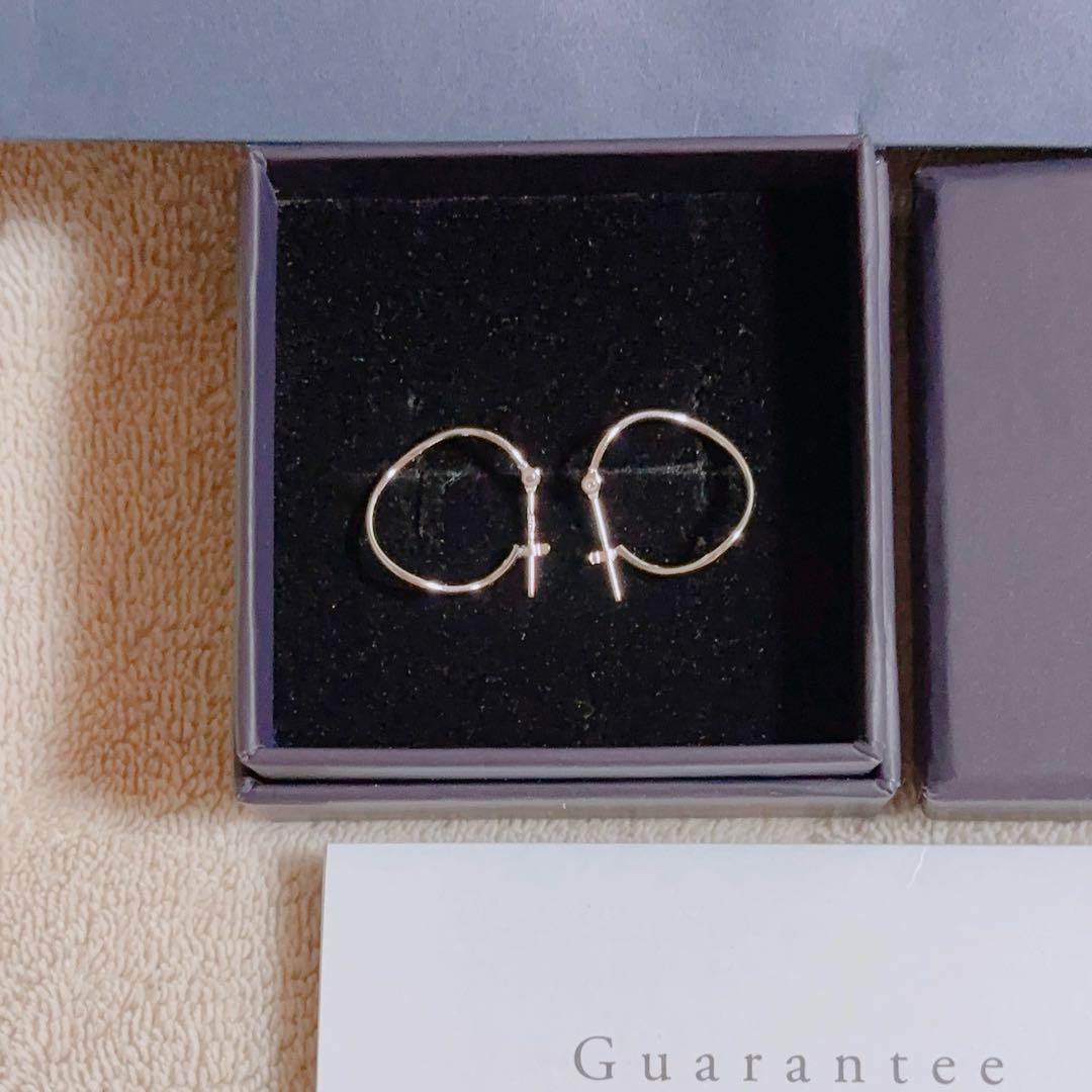 ケ*ロ様 新品 festaria K18 ピアス ホワイトゴールド　WG フープ