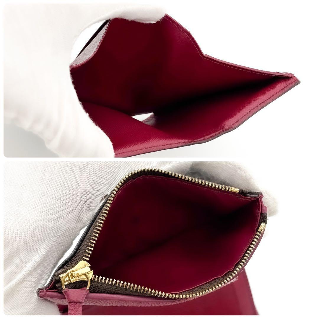 箱袋付き★ルイヴィトン モノグラム ヴィクトリーヌ フューシャ 三つ折り財布