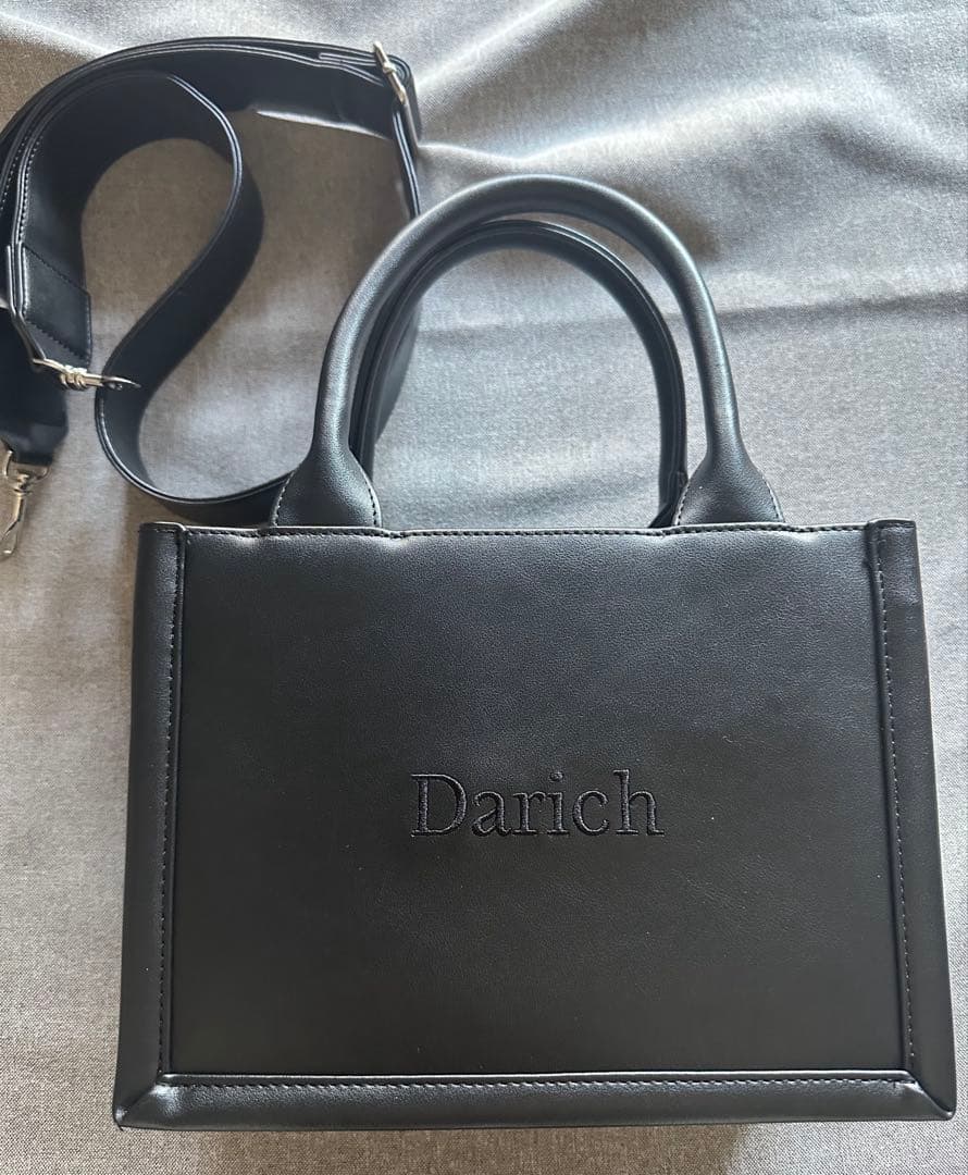 【値引き2-3回使用】ダーリッチロゴショルダーレザーミニトートバッグ※写真確認要
