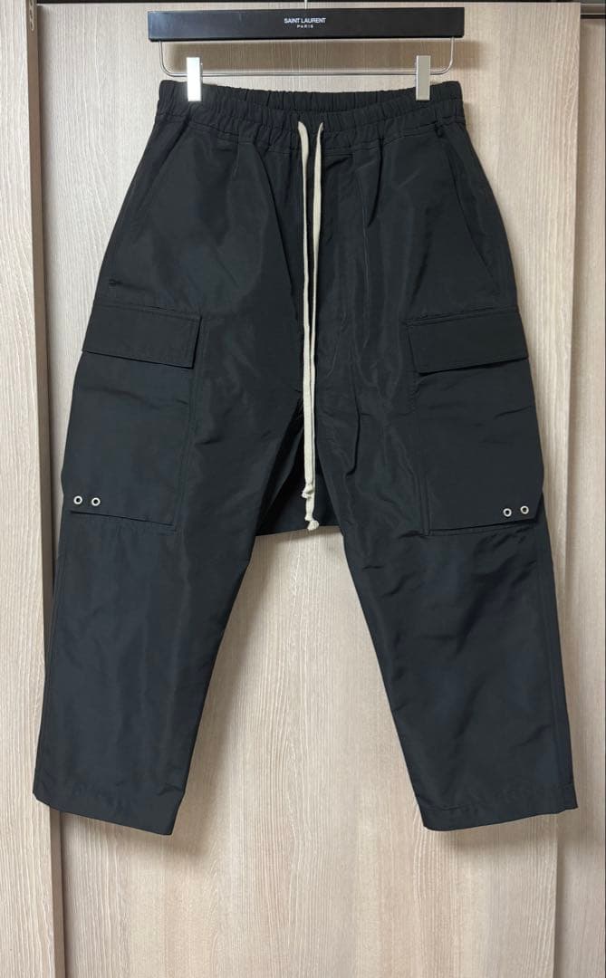 Rick Owens ブラック クロップドサルエルパンツ 46