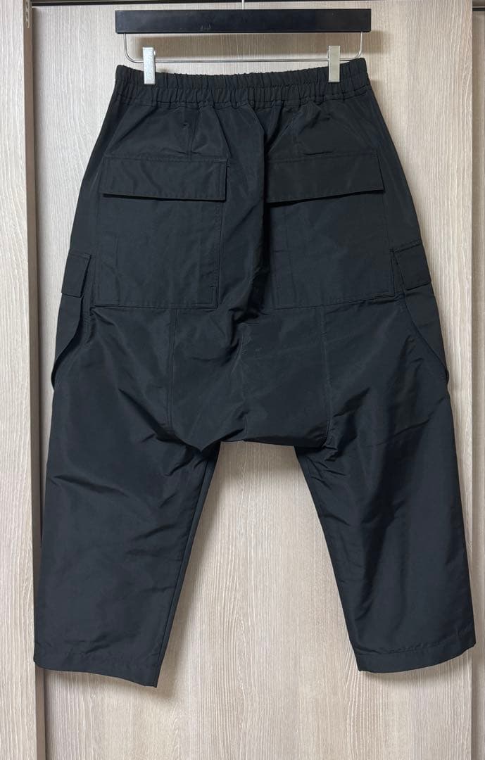 Rick Owens ブラック クロップドサルエルパンツ 46