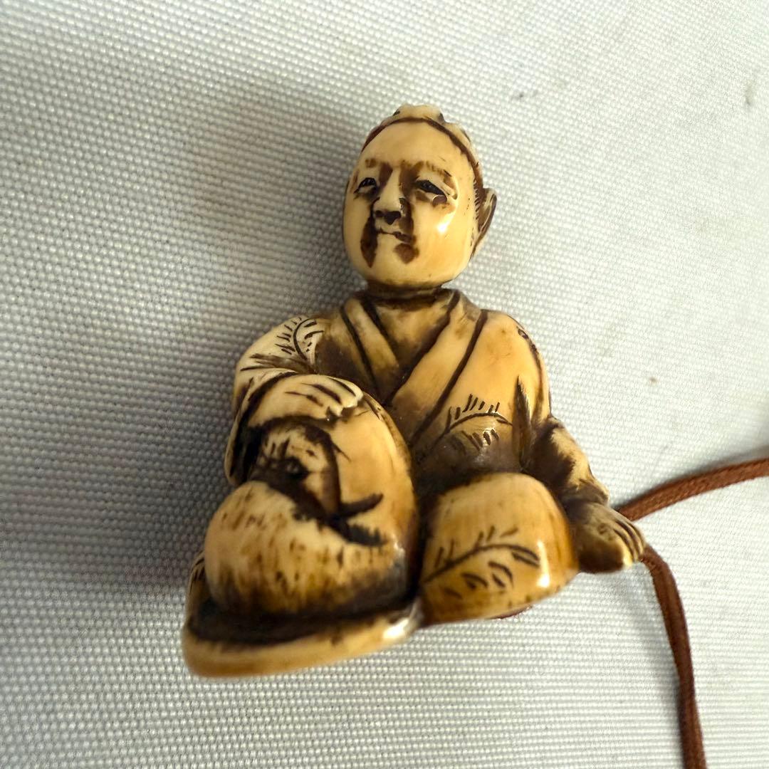 時代物　蒔絵印籠　根付