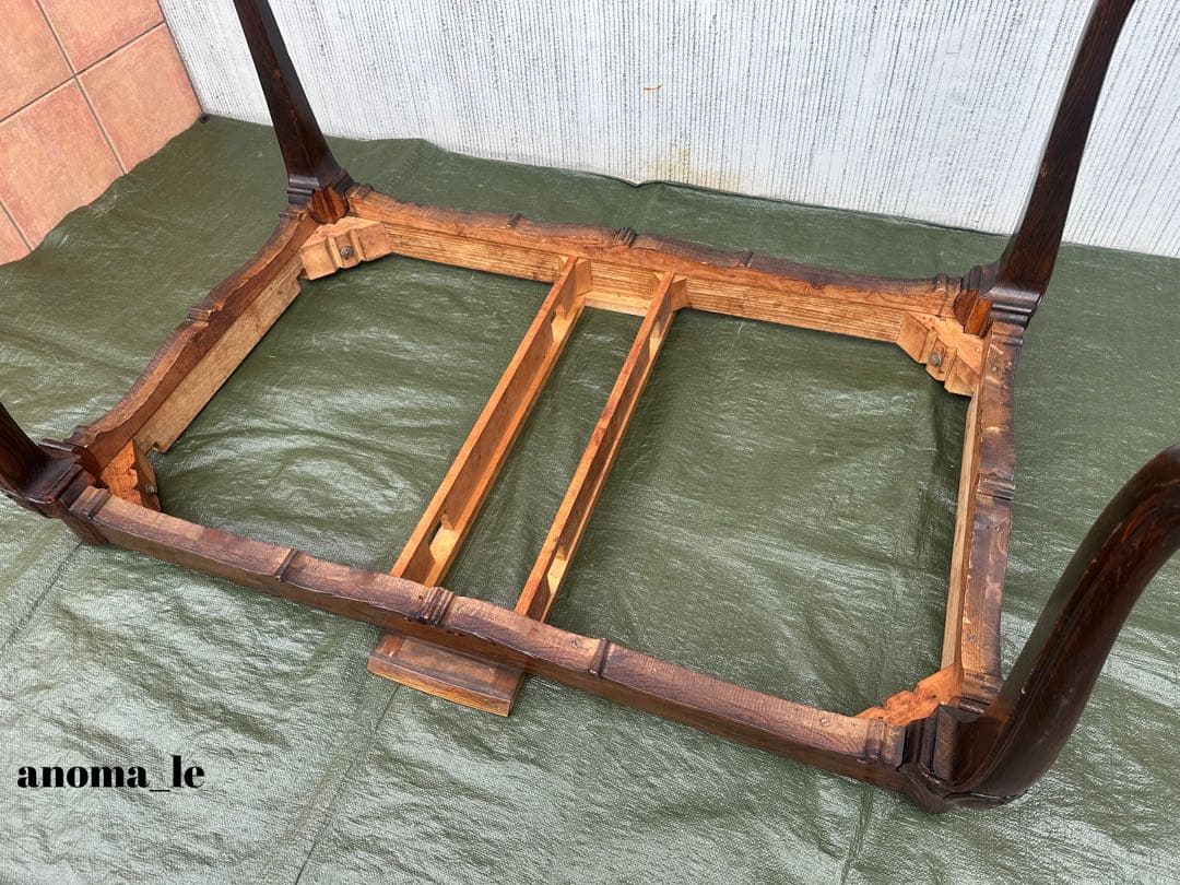 【ドローリーフテーブル】伸長式　猫足　エクステンションテーブル　ヴィンテージ◎