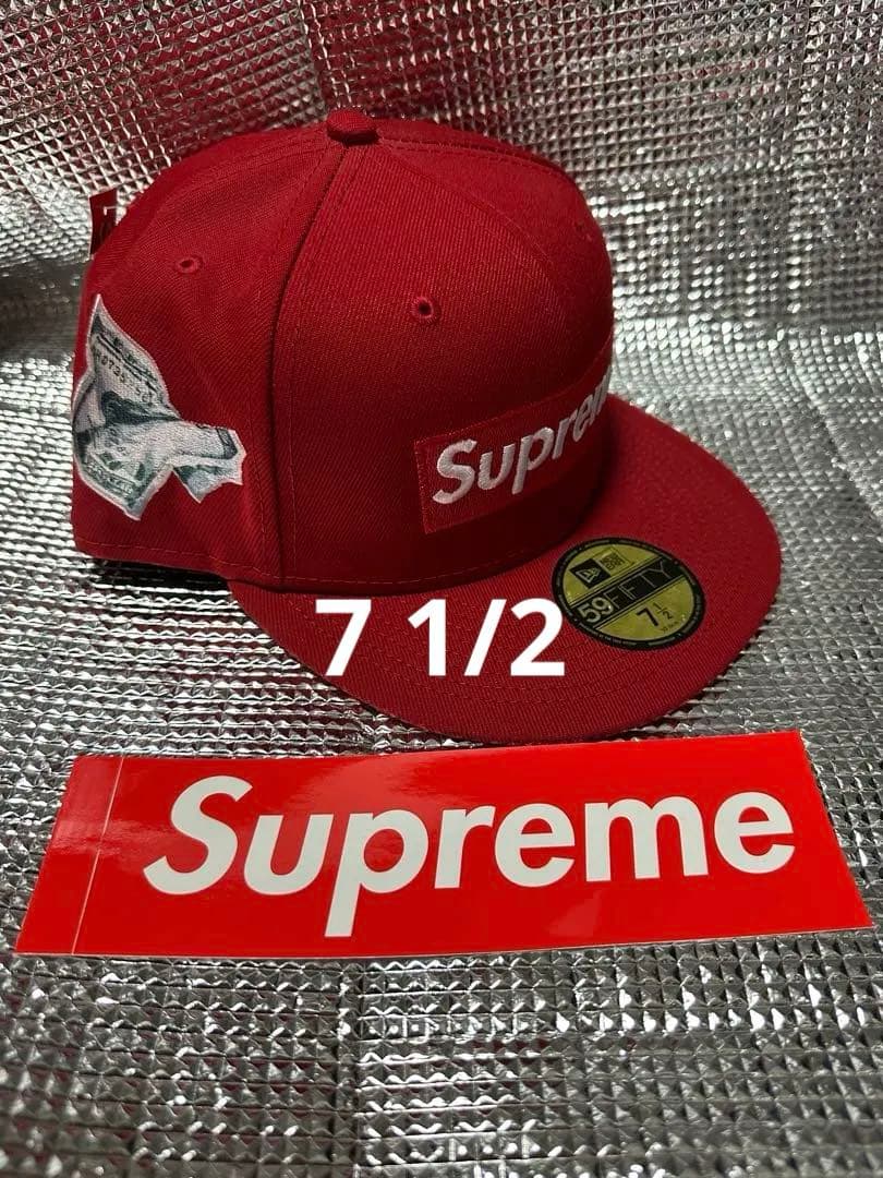 帽子 Supreme Money Box Logo New Era red 7 1/2