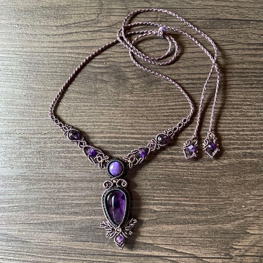 まるぺこ。。 マクラメ編みペンダント4点