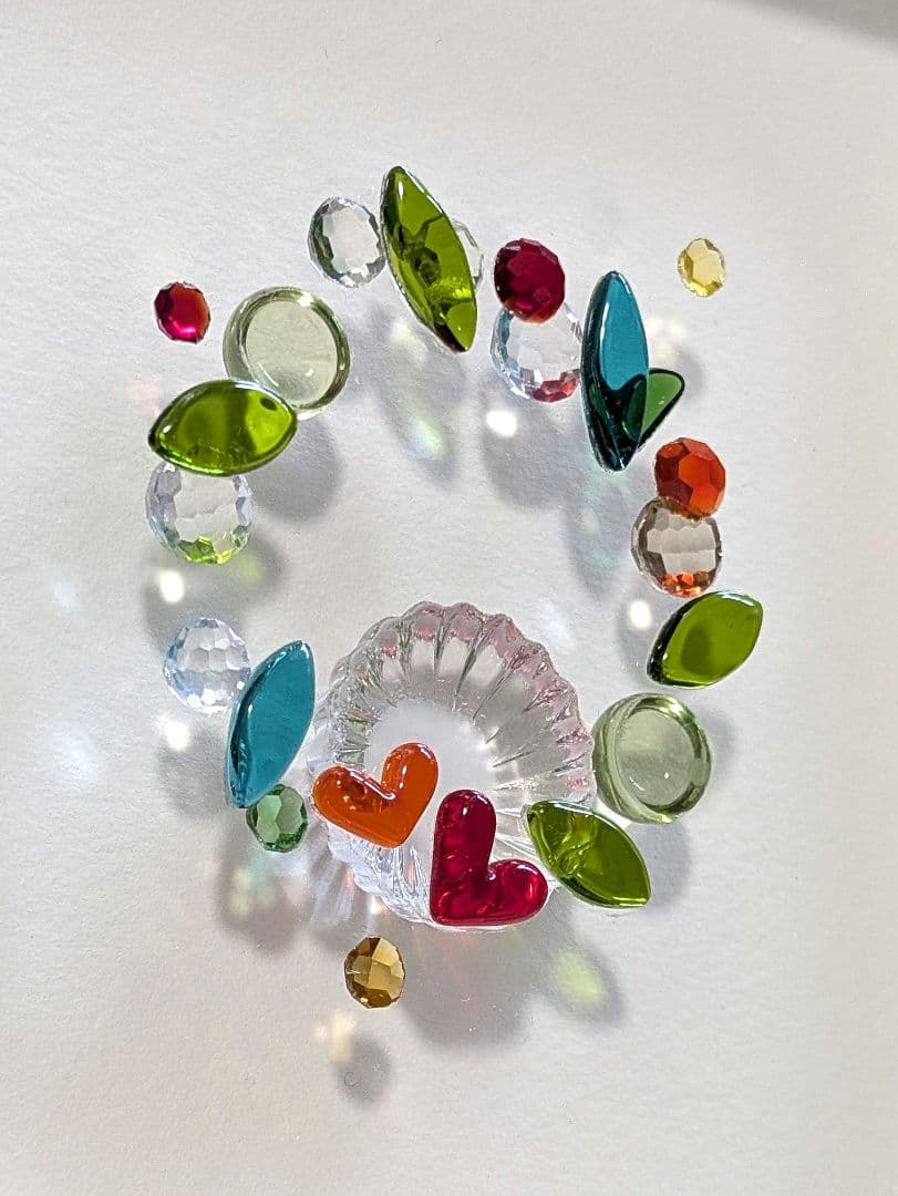 エ*ナ様 レア★YUKI UEMURA上村由希★ガラスコラージュ　アート絵画