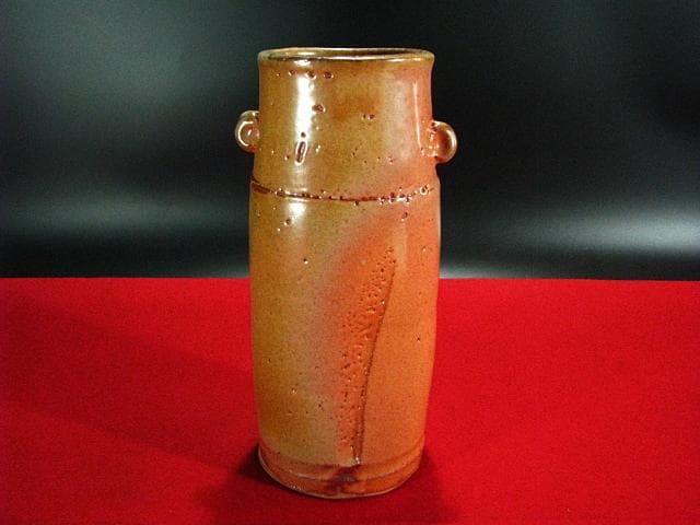 藤原 敬介 恭助 備前志野 花入 b98