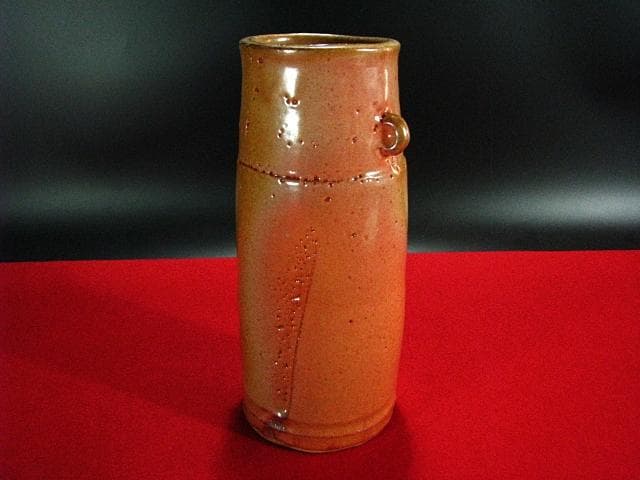 藤原 敬介 恭助 備前志野 花入 b98