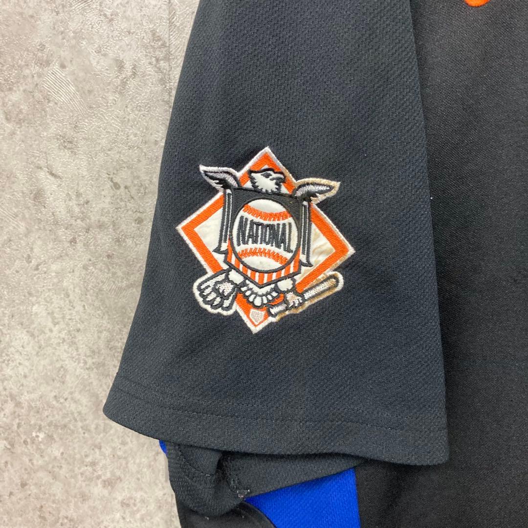 レア《ナイキ》MLBメッツ刺繍ベースボールシャツ/メンズL