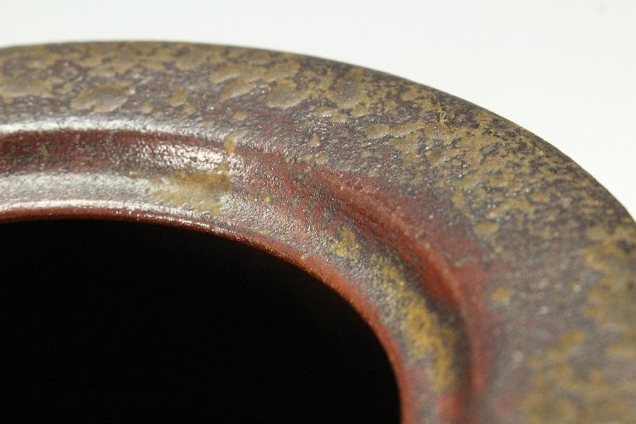 茶道具 古備前 管耳砂金袋 水指 徳川美術館参事 識箱(K-A409)