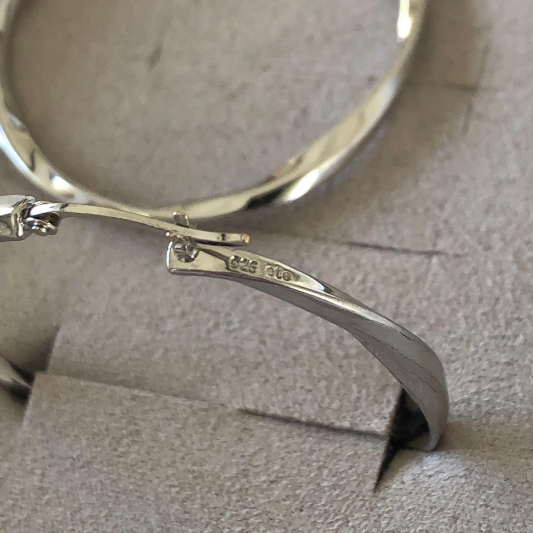 ジジ ete エテ フープピアス M プラチナム 本体925 ポストK18