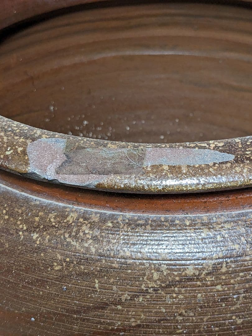 江戸末期 古備前 水屋甕 備前焼 水屋瓶 金魚鉢 メダカ鉢 火鉢 水槽 置物