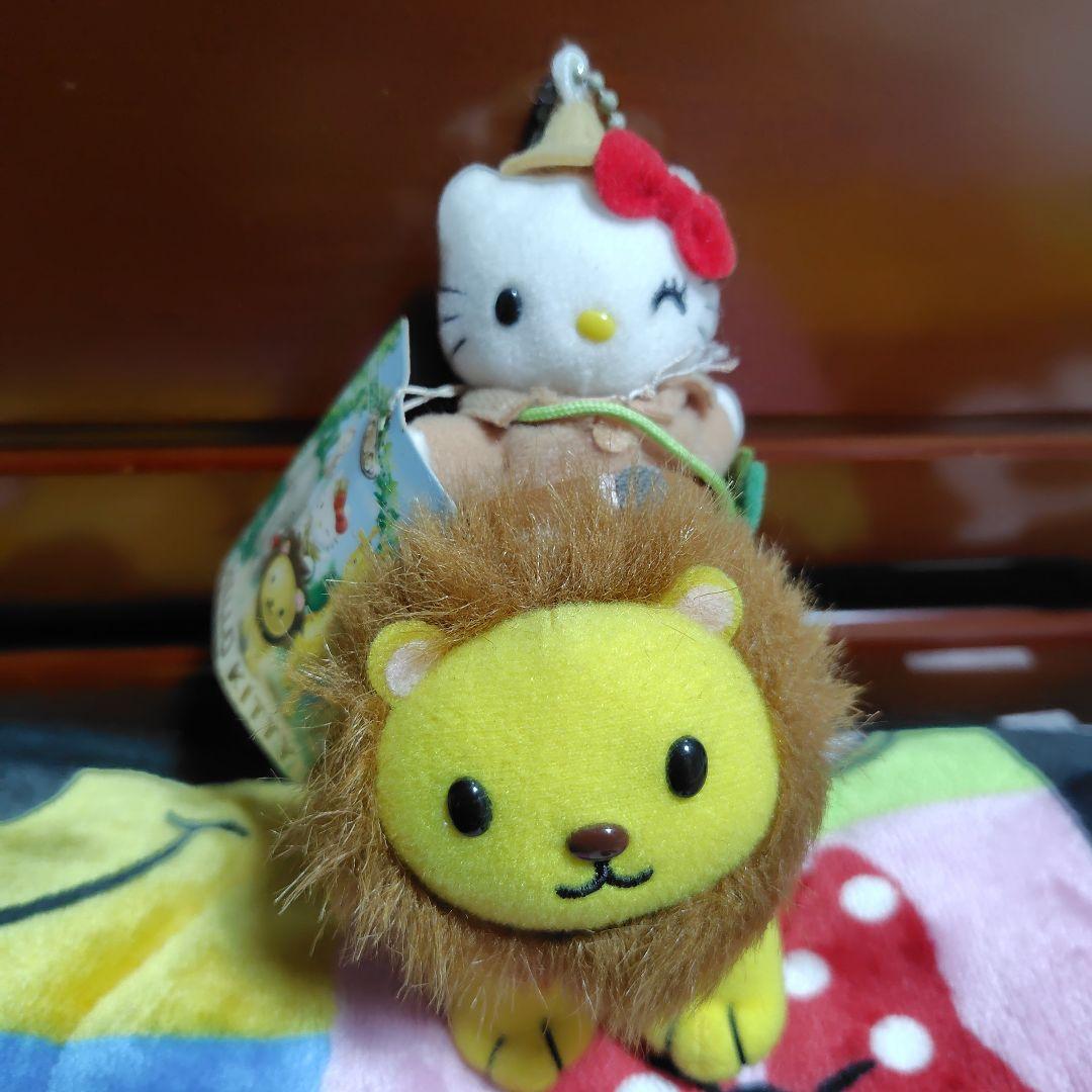 日*4様 レア　動物園　ハローキティ　ライオン　マスコット　キーホルダー　レトロ