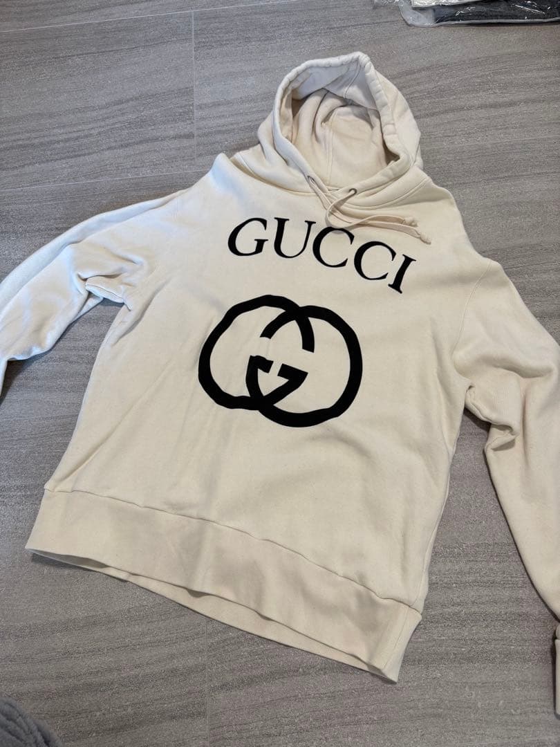 グッチパーカーホワイトメンズL