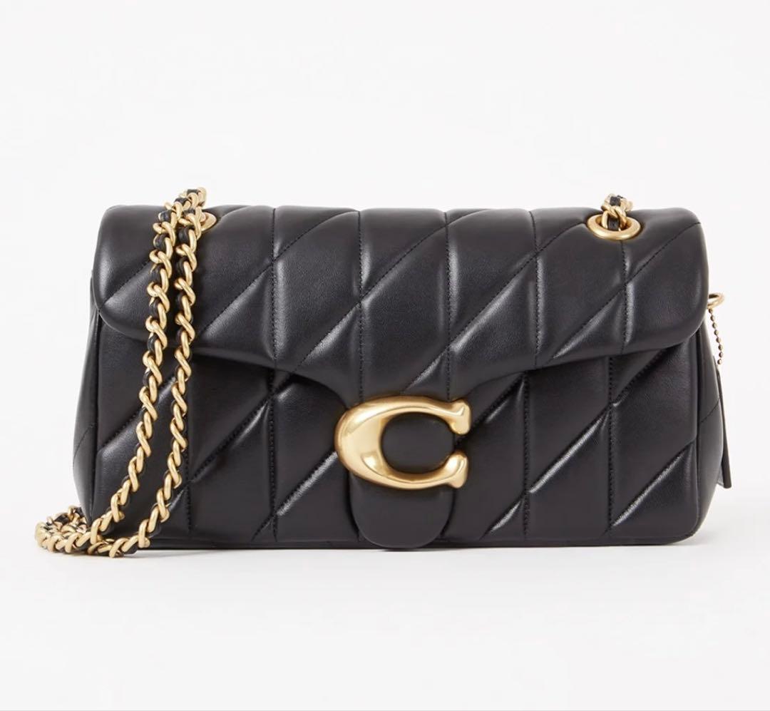 【新品】COACH タビー ショルダー バッグ 26・キルティング　ゴールド