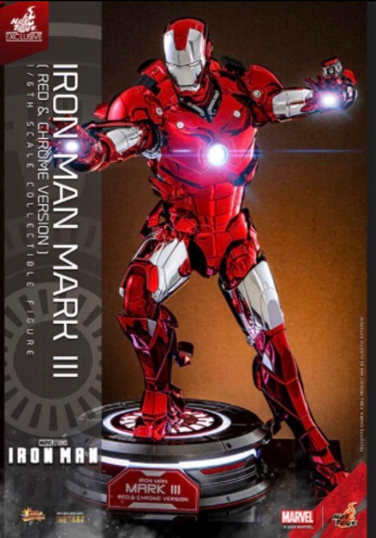 ホットトイズ　アイアンマンマーク3(レッド&クローム)