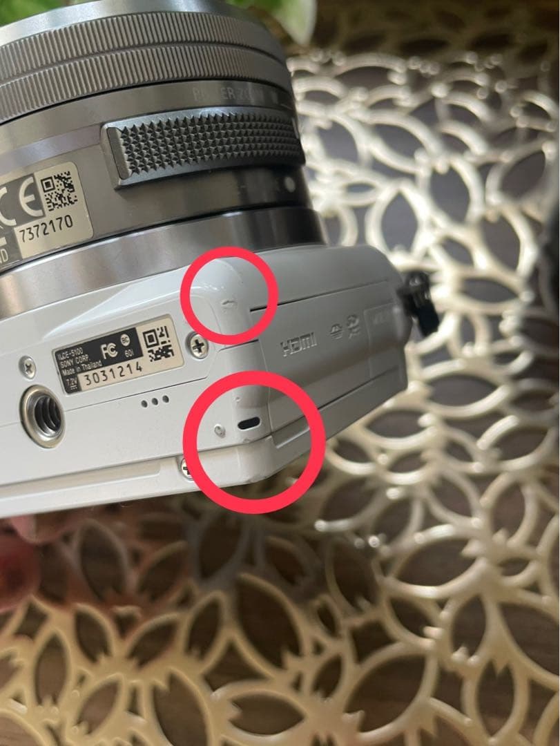 SONY α5100 ホワイト 本体ジャンク品　レンズ正常品