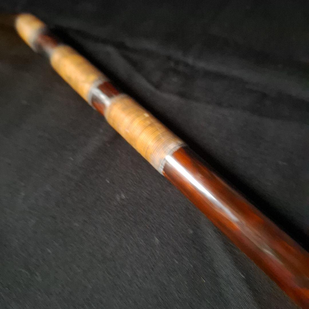 篠笛　古典調　7穴　5本調子　燻風仕上げ　天地胴藤巻き　超鐵仕様