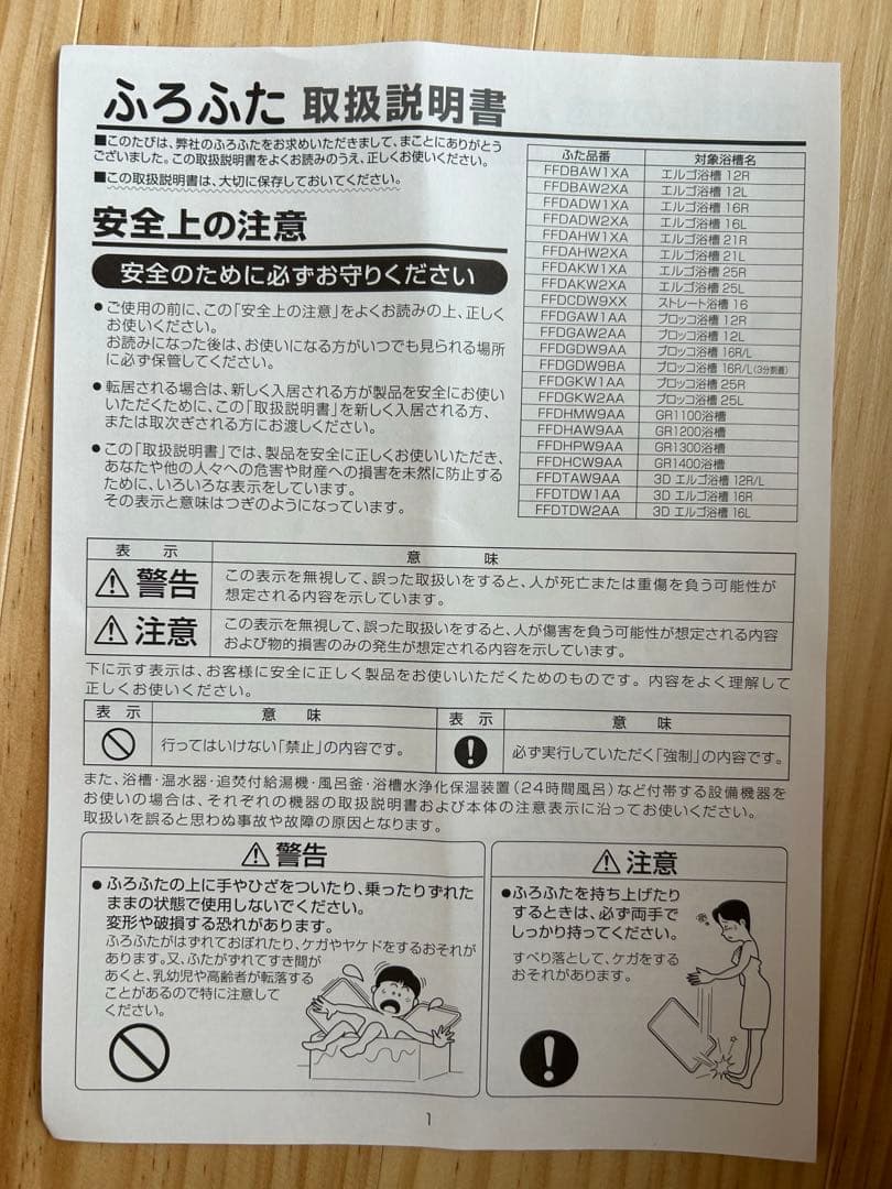 トクラス　風呂蓋　新品　FFDGKW1AA ブロッコ浴槽25R対象