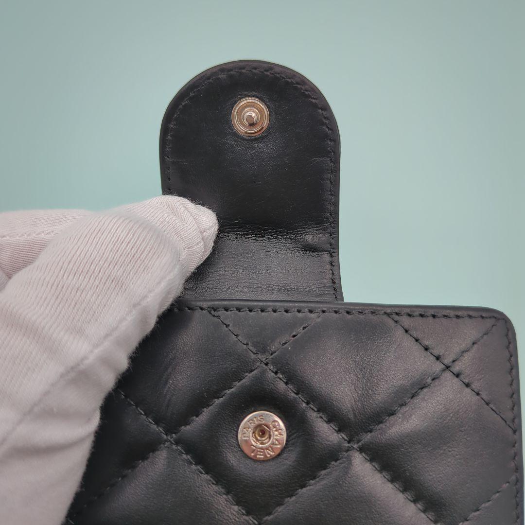 ✨美品✨CHANEL　カンボンライン　三つ折り　 　がま口　コンパクト財布