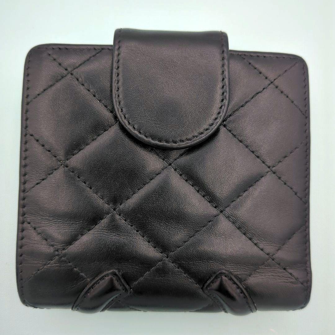 ✨美品✨CHANEL　カンボンライン　三つ折り　 　がま口　コンパクト財布
