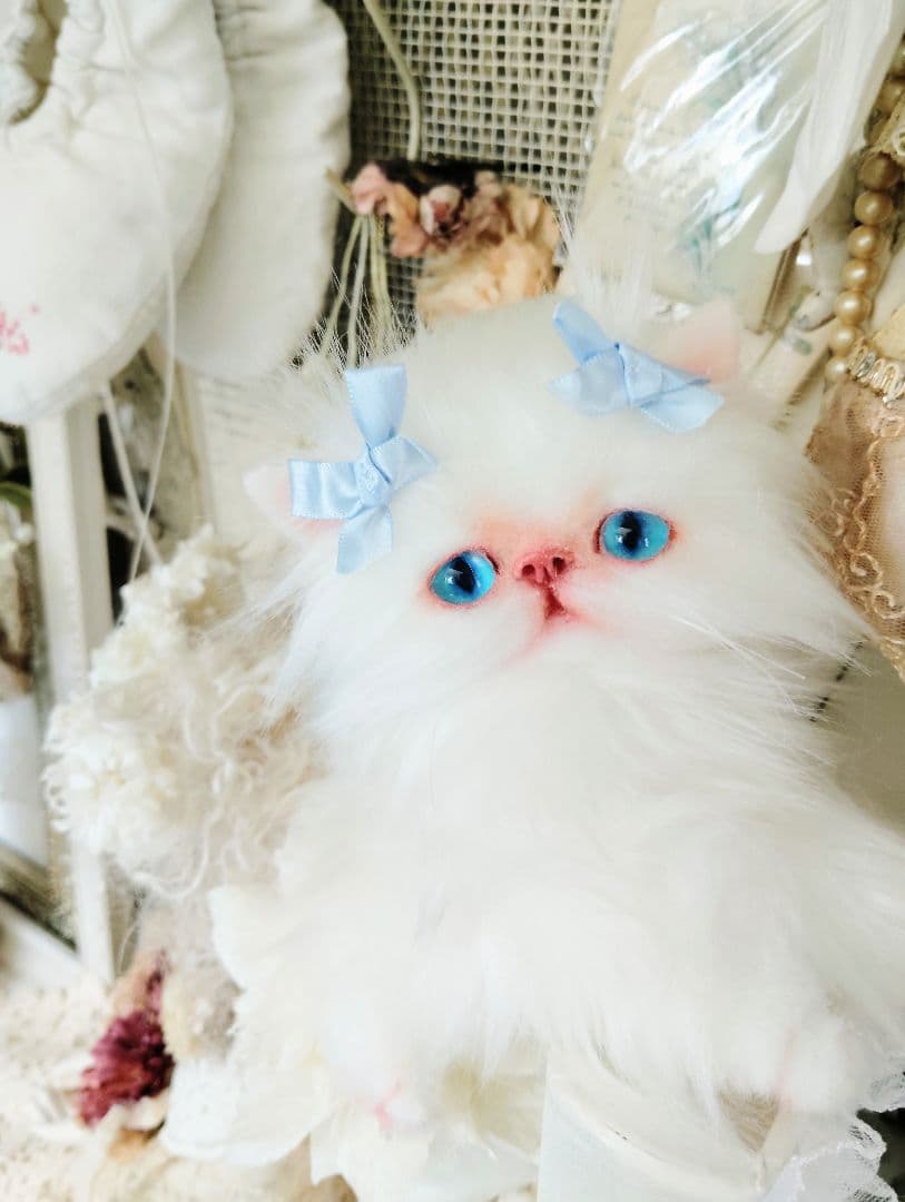 可愛いマフィンちゃん♡エキゾチックロングヘア子猫♡アートドール♡ぬいぐるみ♡