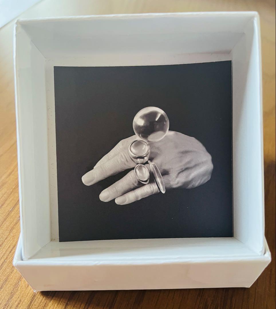 ダブルフィンガーリング　シルバークリスタル付き