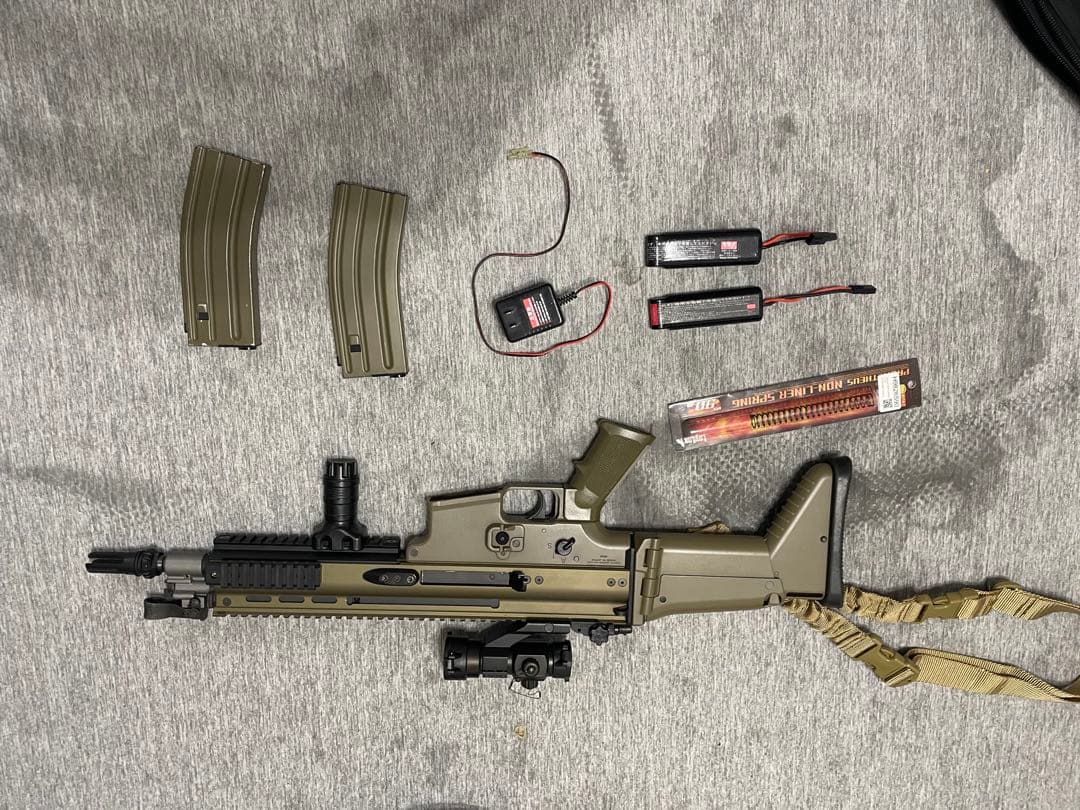 東京マルイ次世代電動ガンSCAR-L タンカラー　ブローバック、単・連射問題なし