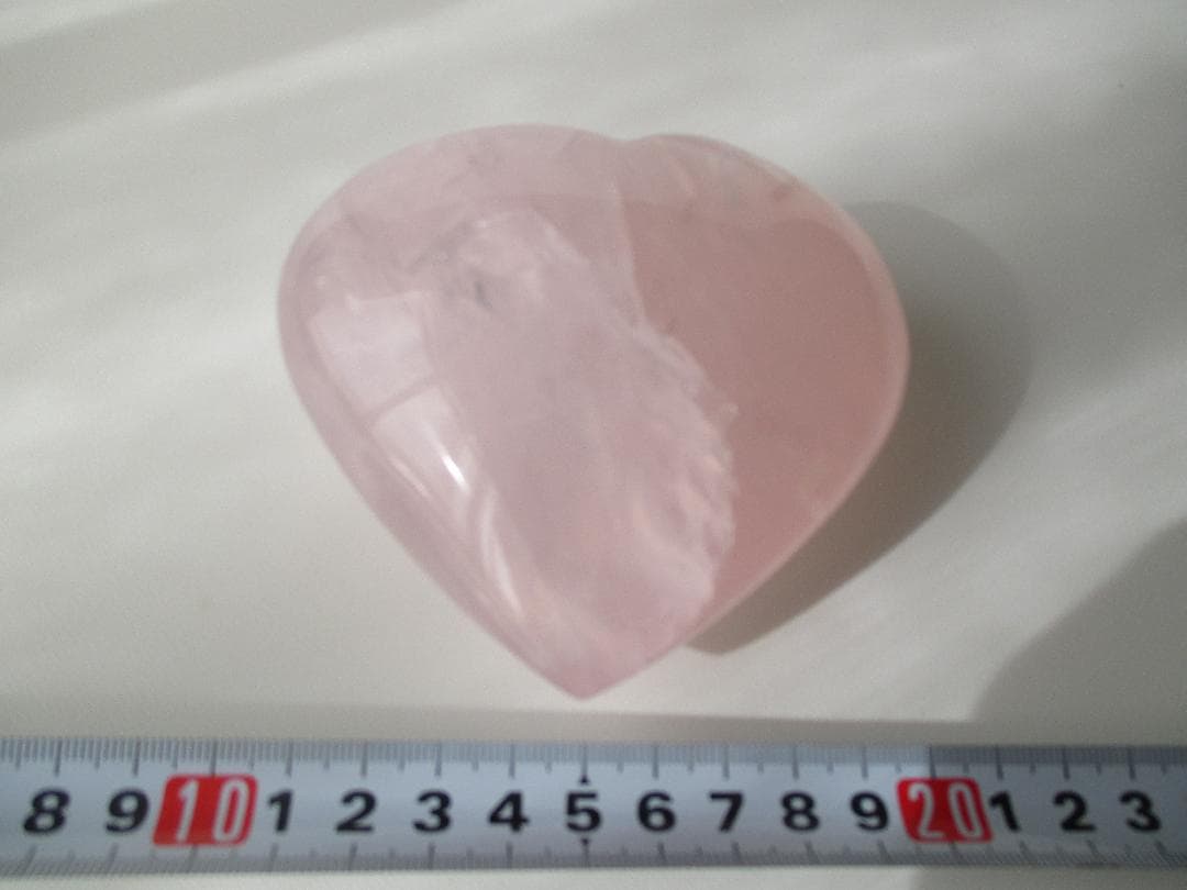手のひら大！ ローズクォーツ ハート型