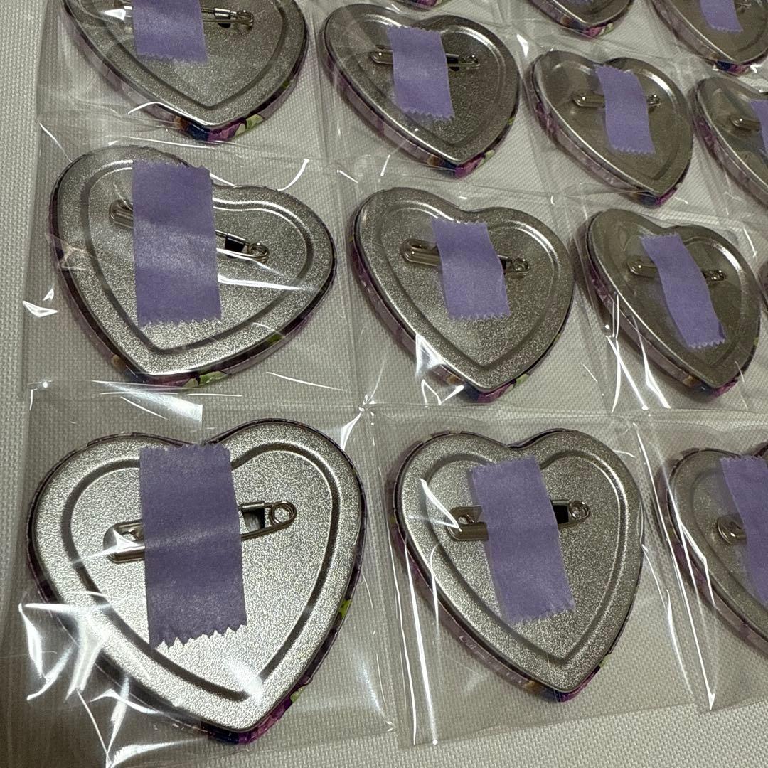 忍たま乱太郎　平滝夜叉丸　ハート缶バッジ　30個