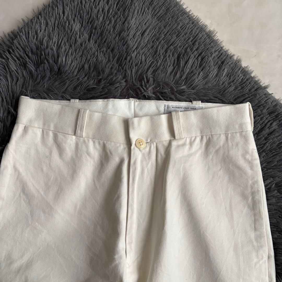 YAECA チノクロス ワイドテーパードパンツ 白29 上質コットン 日本製