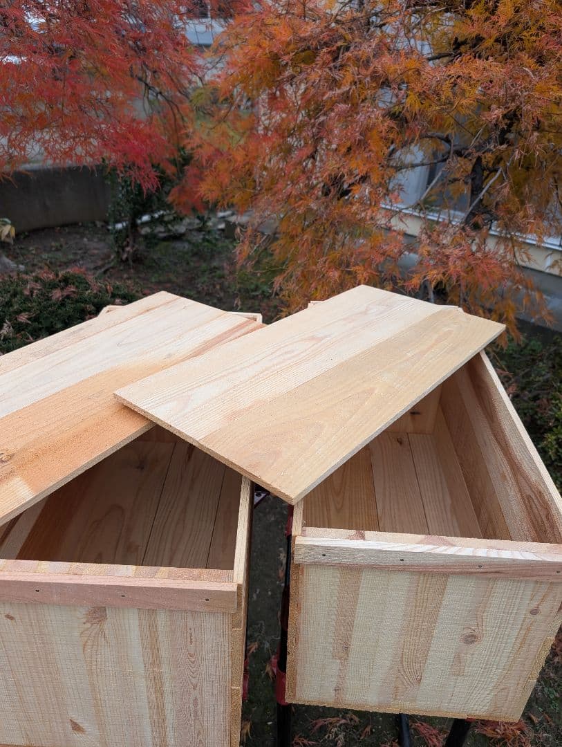 激安　りんご箱　フタ付2個　新品未使用　人気商品