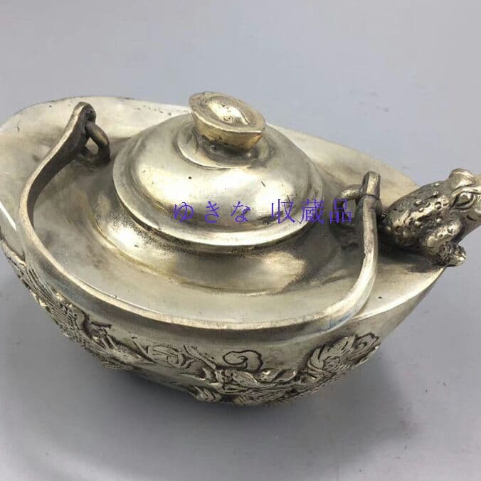 古玩家居工芸品の元宝の徳利急須の置物o