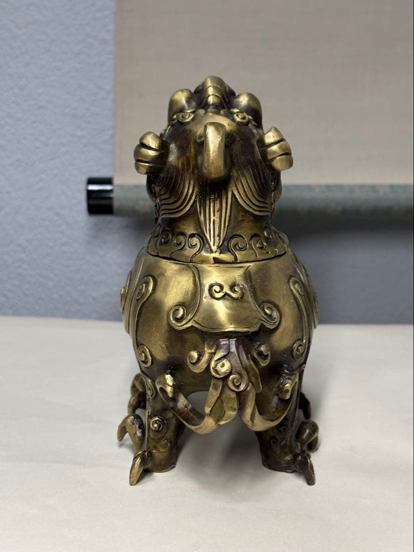 獅子香炉 大清御製 香道具