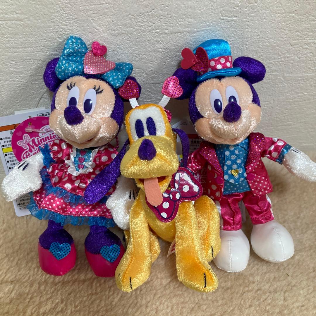 ディズニー　ぬいぐるみキーホルダー［ミニー ミッキー プルート ］パルパルーザ
