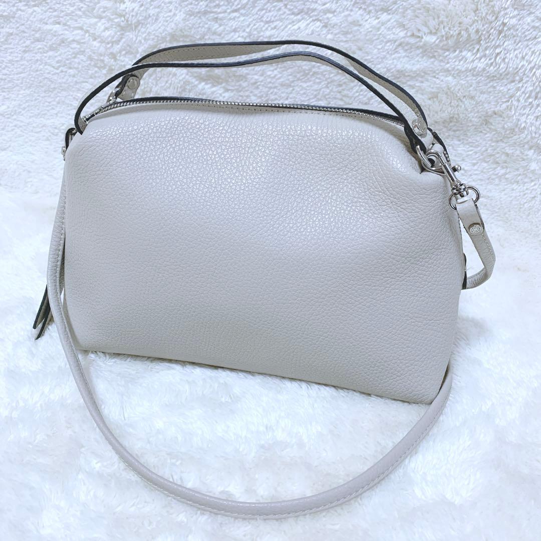 ほぼ未使用♪ジャンニキャリーニ アリファM 2way グレージュ