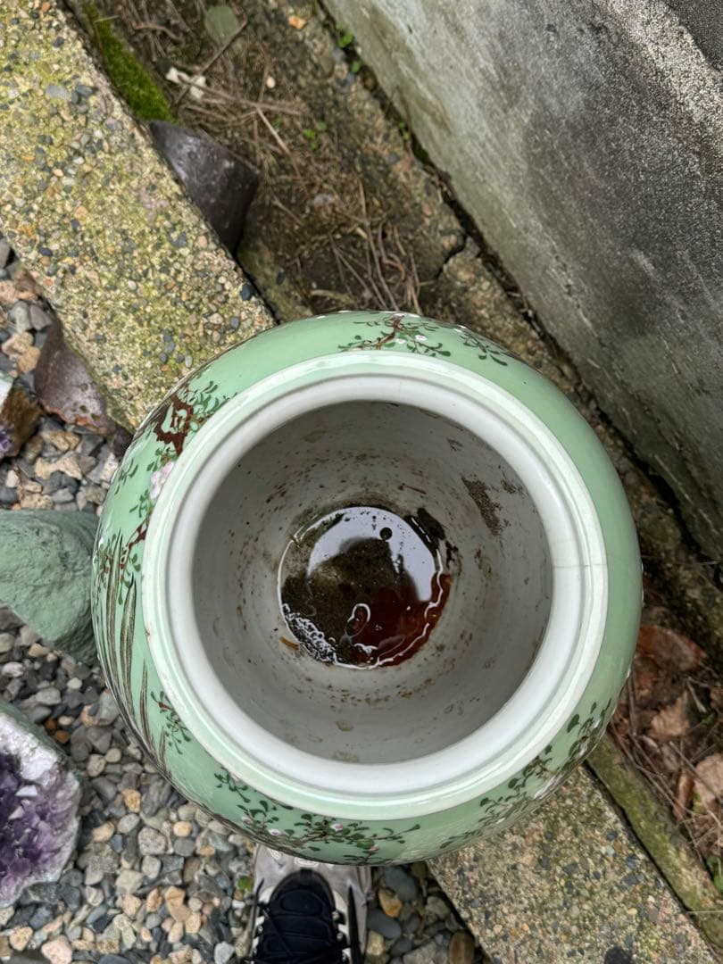 ‼️sora‼️リサイクルFORT必見‼️瀬戸焼の名品級‼️花鳥図の大花瓶‼️