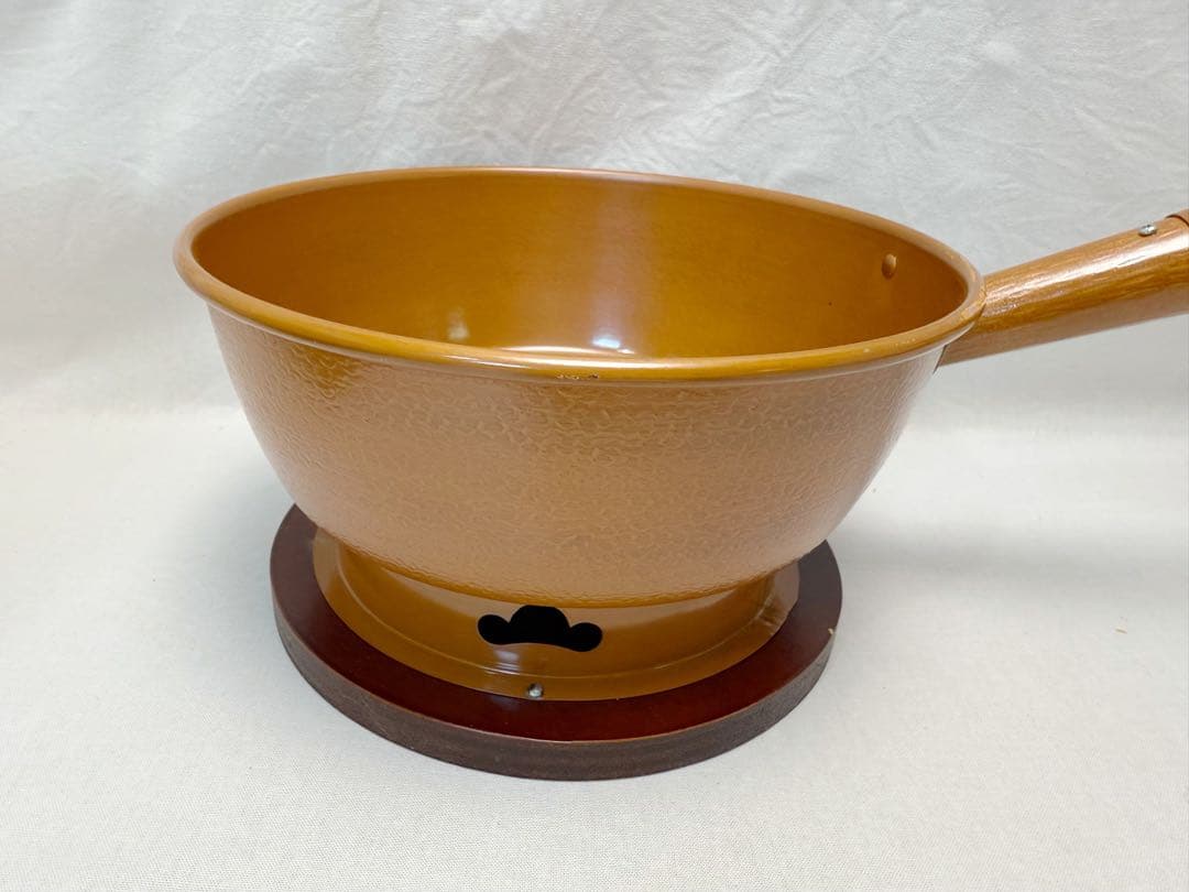 未使用 茶道具 水屋道具 台付十能（台十能）　銅製＆火起こし 丸型 元箱