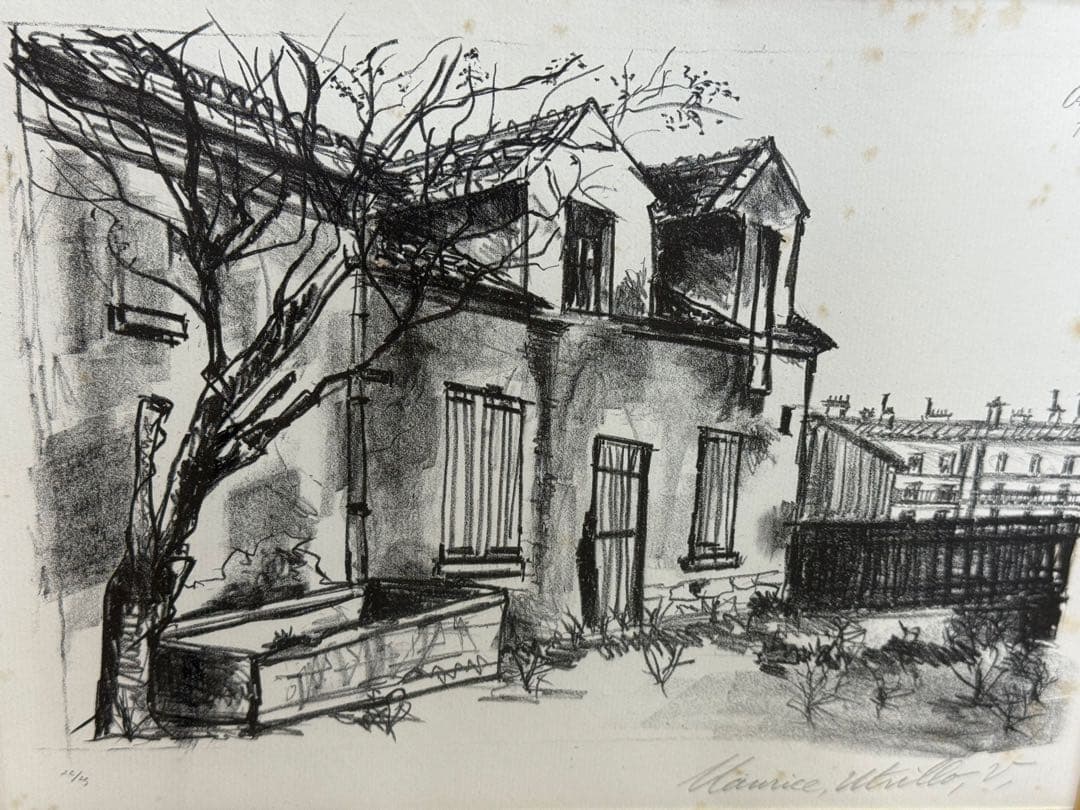 真作 モーリス・ユトリロ デフレーの農園 リトグラフ 22/25