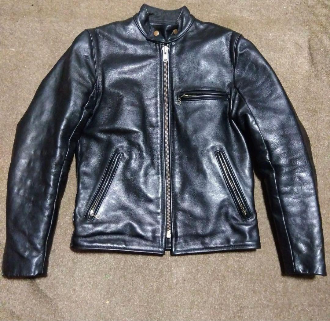 ラ*ズ様 ライナー付き VANSON B ライダースジャケット36inch アメ