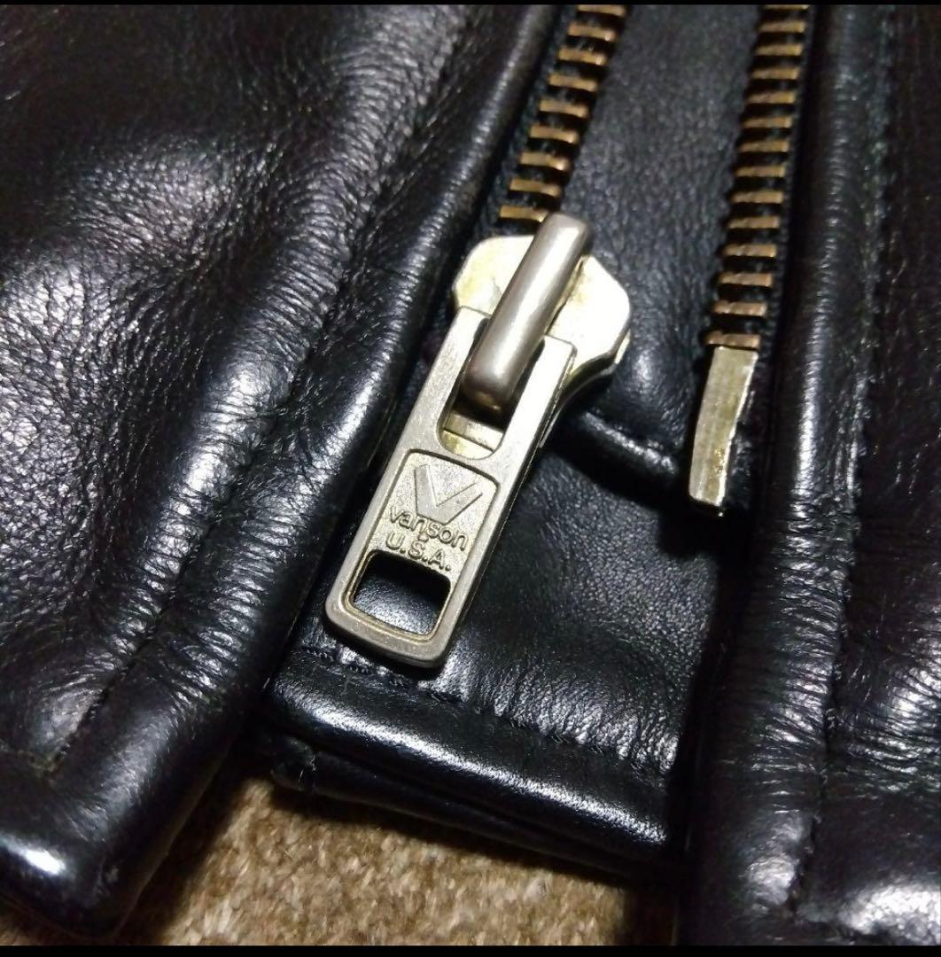 ラ*ズ様 ライナー付き VANSON B ライダースジャケット36inch アメ