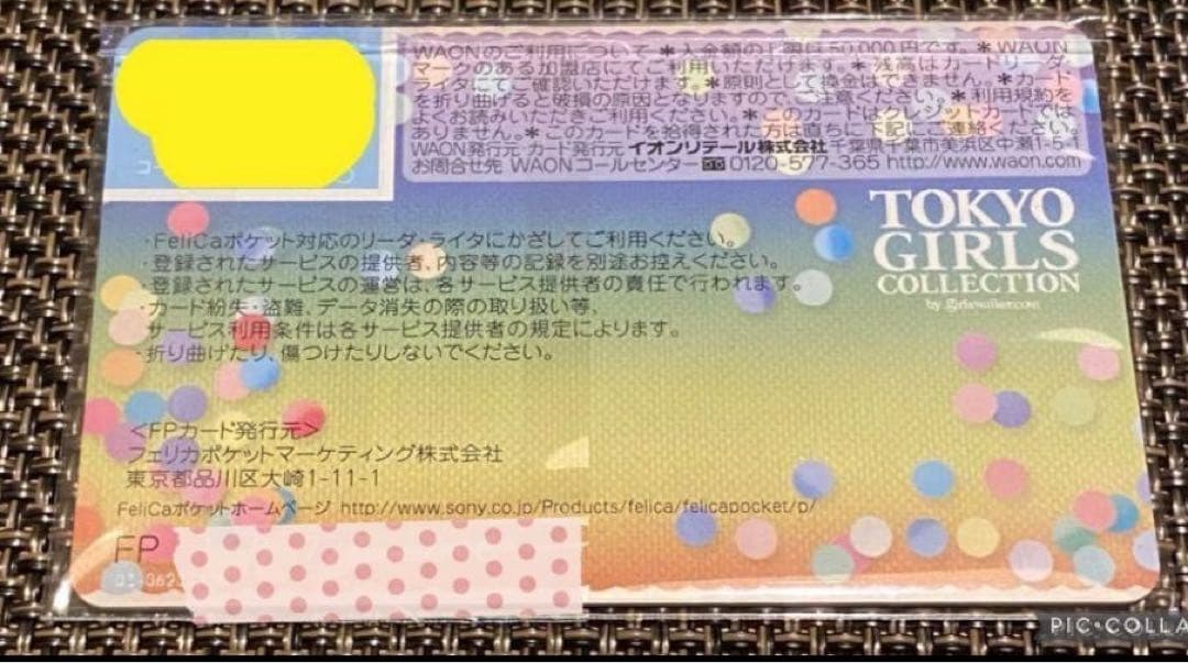 TGC 東京ガールズコレクション　2011 A/W プラチナ席　waonカード