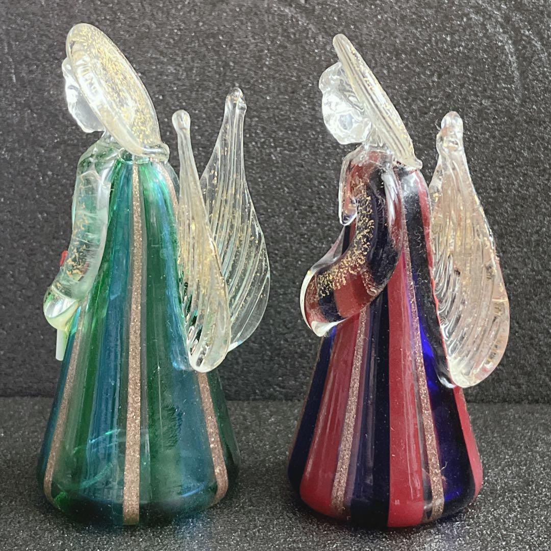 ムラーノガラス ベネチアンガラス エンジェル 2体