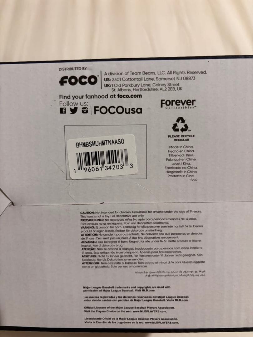 大谷翔平FOCOロサンゼルス・エンゼルス ボブルヘッドフィギュア ロット#150