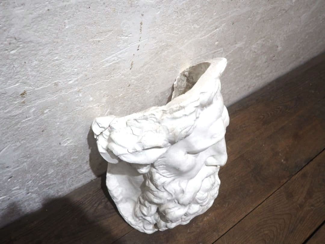 1346 石膏像　モーゼ　オブジェ　デッサン　美術　インテリア　彫刻　ジャンク
