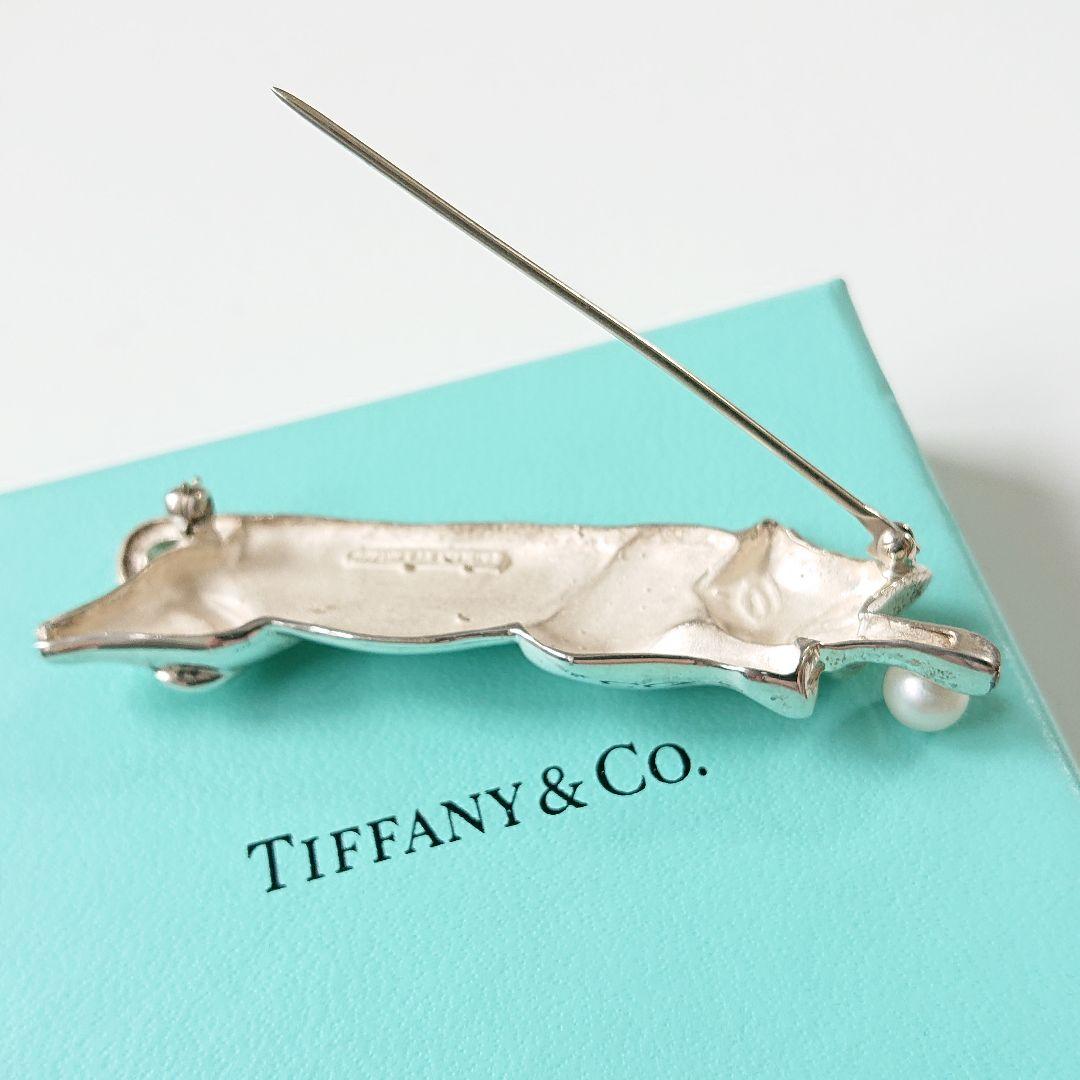 希少◎◎ティファニー キャット パール ブローチ No.1150