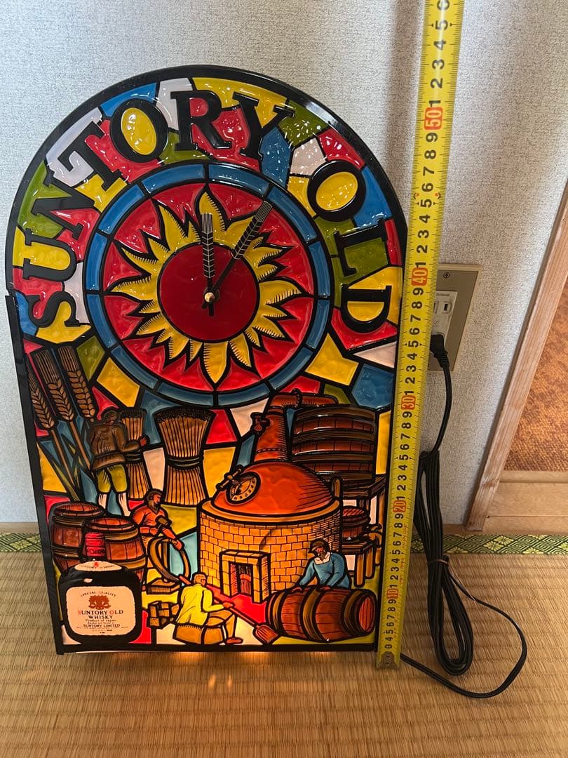 サントリー ステンドグラス型時計